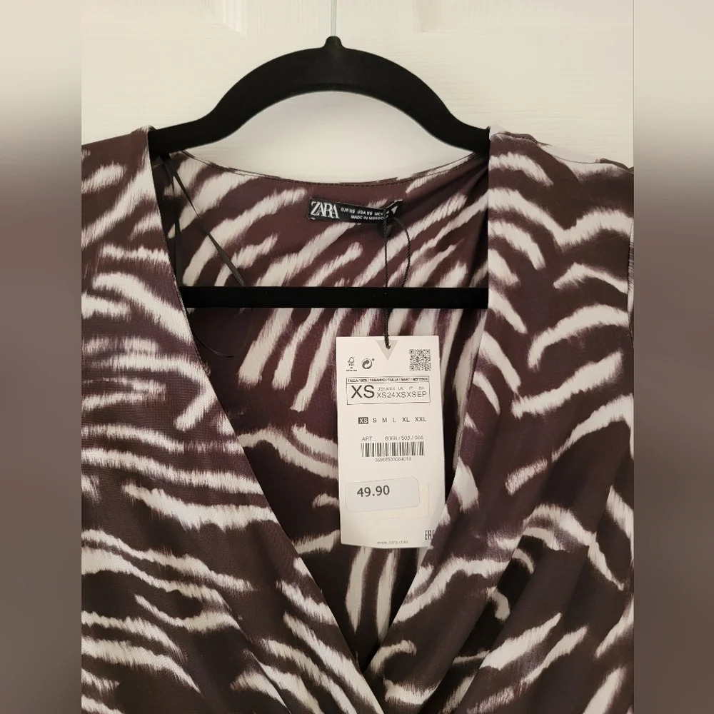 Zara Zebra Printed Dress NWT - Picture 10 of 12